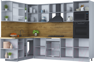 Готовая кухня Интерлиния Мила Шато 1.88x2.8 ВТ левая