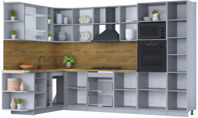 Готовая кухня Интерлиния Мила Шато 1.88x3.2 ВТ левая