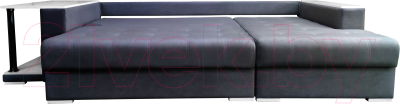 Диван угловой Bobrovmebel Мегаполис правый (микровелюр симпл 54 серый)