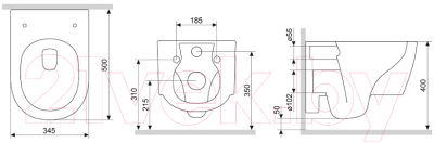 Унитаз подвесной Damixa Jupiter DX77C1700SC