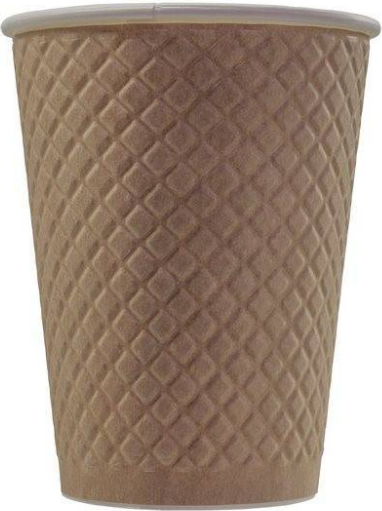 Набор бумажных стаканов Паксервис WaffleСraft 300мл / EM90-430 - фото