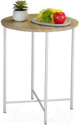 Журнальный столик Мебелик BeautyStyle 16 (дуб сонома/белый)