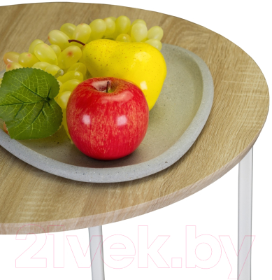 Журнальный столик Мебелик BeautyStyle 16 (дуб сонома/белый)