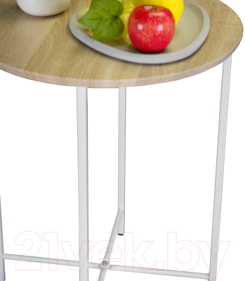 Журнальный столик Мебелик BeautyStyle 16 (дуб сонома/белый)