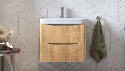 Тумба под умывальник Velvex Clay 60.2Y / tpCLA.60.2Y-230 (дуб верона)