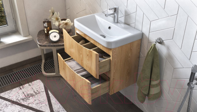 Тумба под умывальник Velvex Clay 60.2Y / tpCLA.60.2Y-230 (дуб верона)