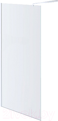 Душевая стенка Aquatek 140x200 / AQ WIW 14020CH (хром/прозрачное стекло) - фото