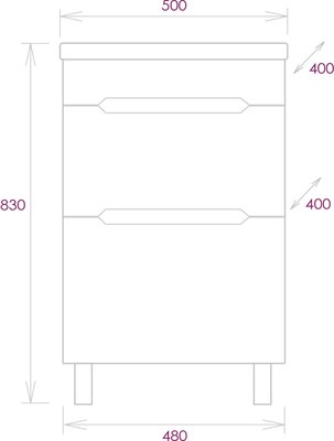 Тумба под умывальник Onika Айленд 50