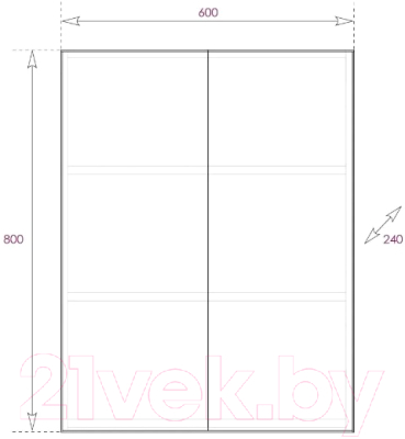 Шкаф для ванной Onika Маркус 60 (306010)