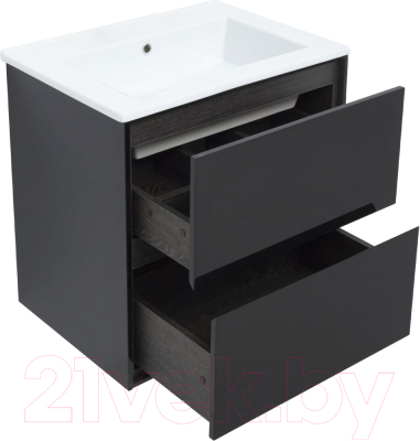 Тумба под умывальник Aquanet Милан 65 / 306379 (черный глянец)