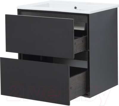 Тумба под умывальник Aquanet Милан 65 / 306379 (черный глянец)