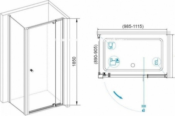 Душевой уголок RGW PA-44-1B / 410844109-014