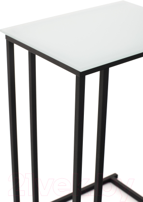 Приставной столик РасГар Престиж (белый/черный)