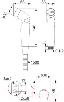 Гигиенический душ Damixa 760550200