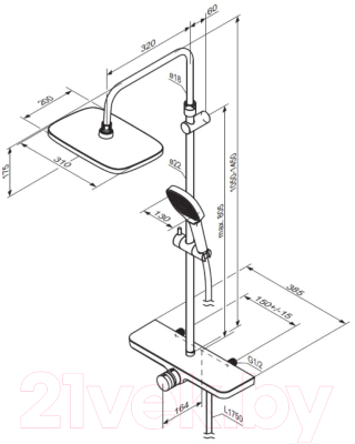 Душевая система Damixa Merkur 940730000