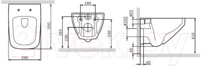 Унитаз подвесной AM.PM Inspire V2.0 CK50GG