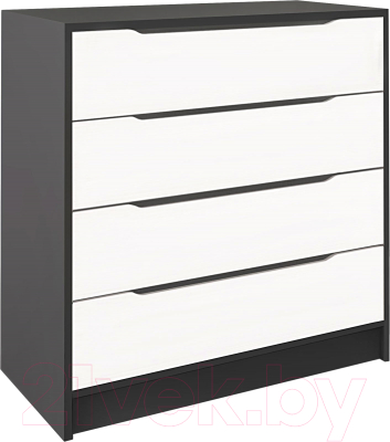 Комод Артём-Мебель Интерио 2 СН 111.03 (белый/графит) - фото