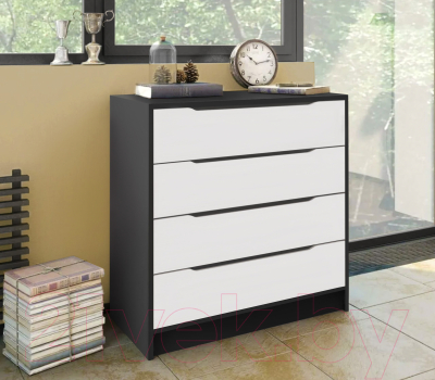 Комод Артём-Мебель Интерио 2 СН 111.03 (белый/графит)