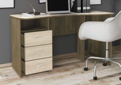 Компьютерный стол Артём-Мебель Вист СН-110.09 (дуб экспрессив бронзовый/дуб экспрессив песочный)