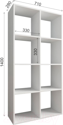Стеллаж ДСВ Мори МСО 710.1 (белый)
