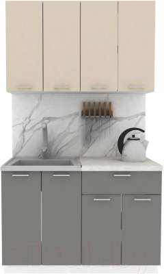 Кухонный гарнитур Eligard Lion 1.2 (персидский жемчуг/дымчатый алмаз/королевский опал) - фото