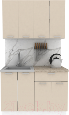 Кухонный гарнитур Eligard Lion 1.2 (персидский жемчуг/малага) - фото