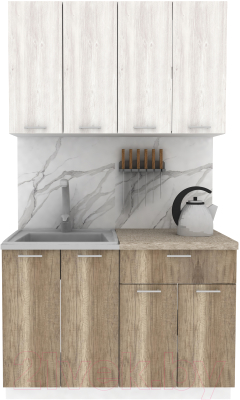 Кухонный гарнитур Eligard Lion 1.2 (сосна каньон/дуб каньон/малага) - фото