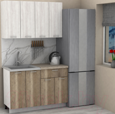 Кухонный гарнитур Eligard Lion 1.2 (сосна каньон/дуб каньон/малага)