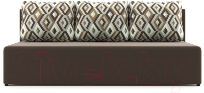 Диван Stolline Нексус 27 (коричневый/подушки ромб коричневый)