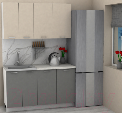 Кухонный гарнитур Eligard Lion 1.4 (персидский жемчуг/дымчатый алмаз/королевский опал)