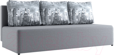 Диван Stolline Нексус 28 (серый/подушки город серый) - фото