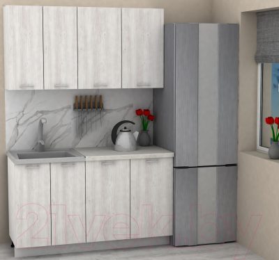 Кухонный гарнитур Eligard Lion 1.4 (сосна каньон/королевский опал)