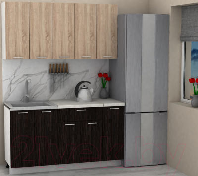 Кухонный гарнитур Eligard Lion 1.5 (дуб сонома/дуб марбург/королевский опал)