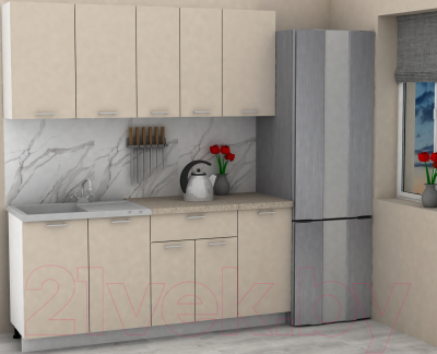Кухонный гарнитур Eligard Lion 1.8 (персидский жемчуг/малага)