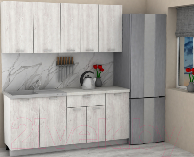 Кухонный гарнитур Eligard Lion 1.8 (сосна каньон/королевский опал)