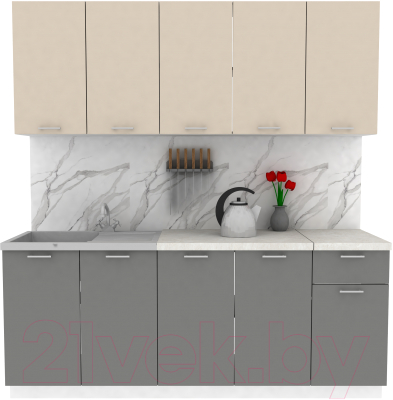 Кухонный гарнитур Eligard Lion 2.0 (персидский жемчуг/дымчатый алмаз/королевский опал) - фото