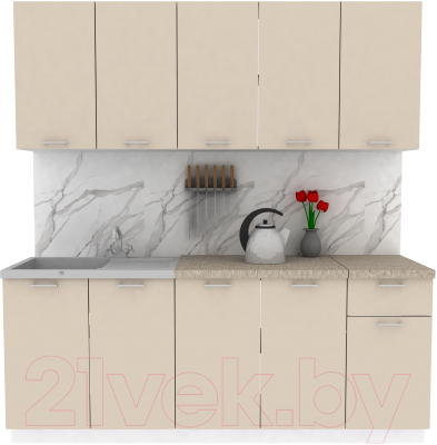 Кухонный гарнитур Eligard Lion 2.0 (персидский жемчуг/малага) - фото