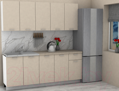 Кухонный гарнитур Eligard Lion 2.0 (персидский жемчуг/малага)