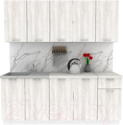 Кухонный гарнитур Eligard Lion 2.0 (сосна каньон/королевский опал) - фото