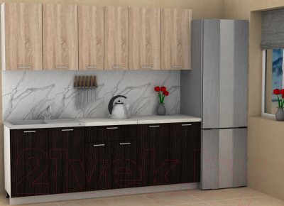 Кухонный гарнитур Eligard Lion 2.2 (дуб сонома/дуб марбург/королевский опал)