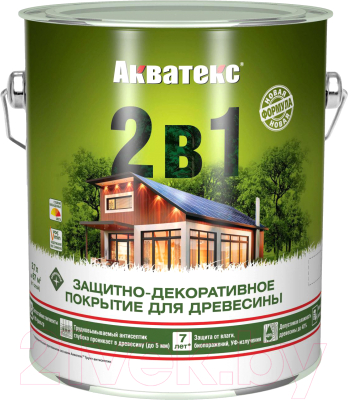 Защитно-декоративный состав Акватекс 2в1 - фото