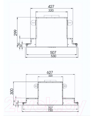 Вытяжка скрытая Akpo Neva Glass 60 WK-10