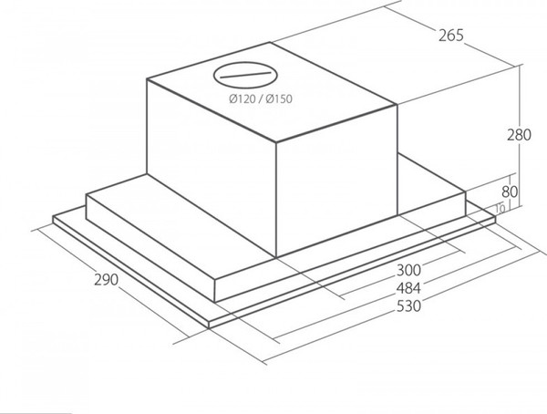 Вытяжка скрытая Akpo Neva II 60 WK-10