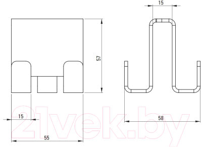 Крючок для душевой кабины Deante Mokko Nero ADM N13K