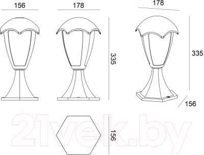 Светильник уличный Arte Lamp Henry A1661FN-1BK