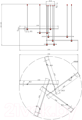 Потолочный светильник Arte Lamp Errai A2195SP-5BK