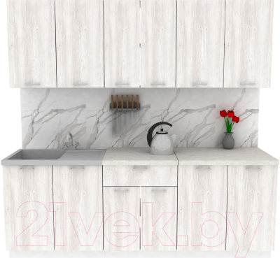 Кухонный гарнитур Eligard Lion 2.2 (сосна каньон/королевский опал) - фото