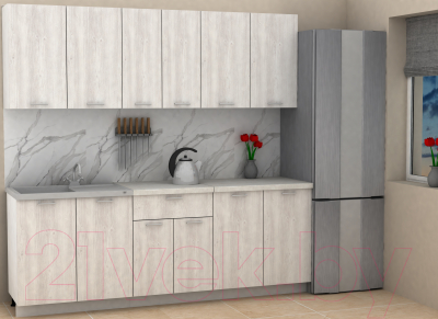 Кухонный гарнитур Eligard Lion 2.2 (сосна каньон/королевский опал)