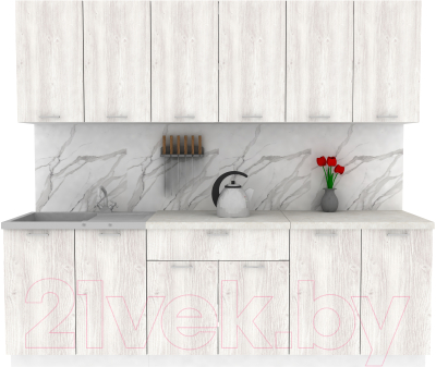 Кухонный гарнитур Eligard Lion 2.4 (сосна каньон/королевский опал) - фото