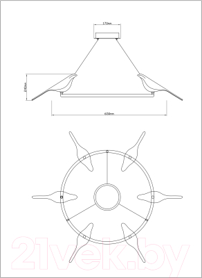 Потолочный светильник Divinare Summer 1188/06 LM-42